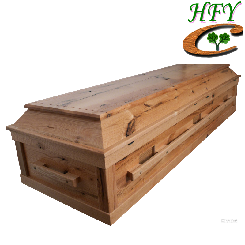 Belgian Style Oversize Oak Wood Coffin manufacturers