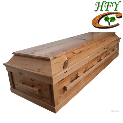 Belgian Style Oversize Oak Wood Coffin