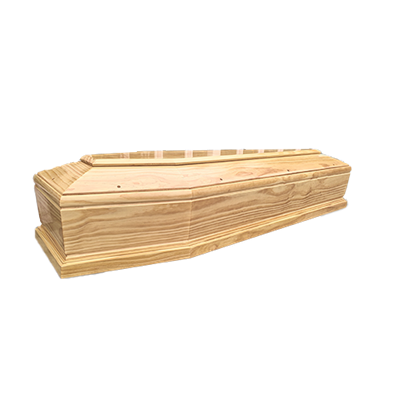 Belgian Style Adult Pine Wood Coffin