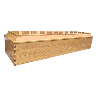Belgian Style Oversize Pine Wood Coffin